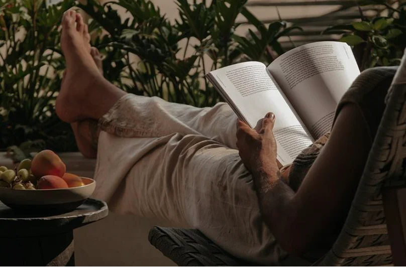 Momento de descanso y lectura